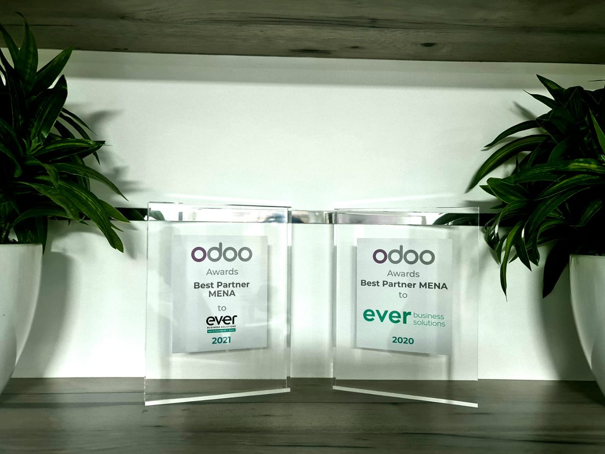 EverBSolutions's tweet image. We won #Odoo &quot;BEST PARTNER MENA&quot; #award for 2020 and 2021!

These awards are a booster for another year of achievements, improvements and loads of successful stories.

Watch more videos from #OdooExperience2021 on the following link: bit.ly/3q5Yn65