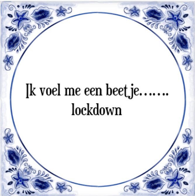 Dit tegeltje heb ik net gemaakt. Leuk is anders maar ‘t moet maar weer. #alleensamen