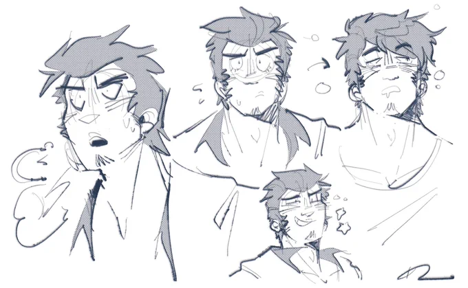 a little collection of kiryu doodles including one of those `hair down' glamour shots we all covet so much #ryugagotoku #龍が如く #yakuza 