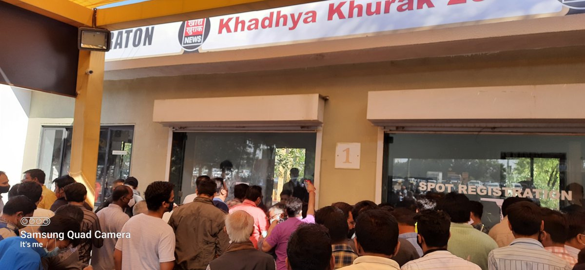 Omicron is on the way! That's too in Gandhinagar. <a href="/khadhyakhurak/">Khadhya Khurak</a> <a href="/Bhupendrapbjp/">Bhupendra Patel</a> <a href="/CMOGuj/">CMO Gujarat</a> @Shah4Gandhinagr  Totally mis management by organizers. Pl do needful.