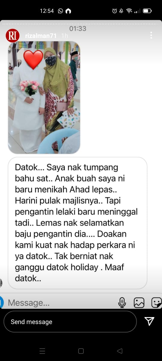 triizphoto's tweet photo. akulah photographer untuk pasangan pengantin hari ni. pagi tadi sampai terus whatsapp pengantin lelaki. terasa pelik sebab dia tak balas mesej kebiasaan balas awal sebab minggu lepas shoot akad nikah. pagi ni datang makciknya dekat aku kata pengantin lelaki lemas. https://t.co/Pjvro04jo0
