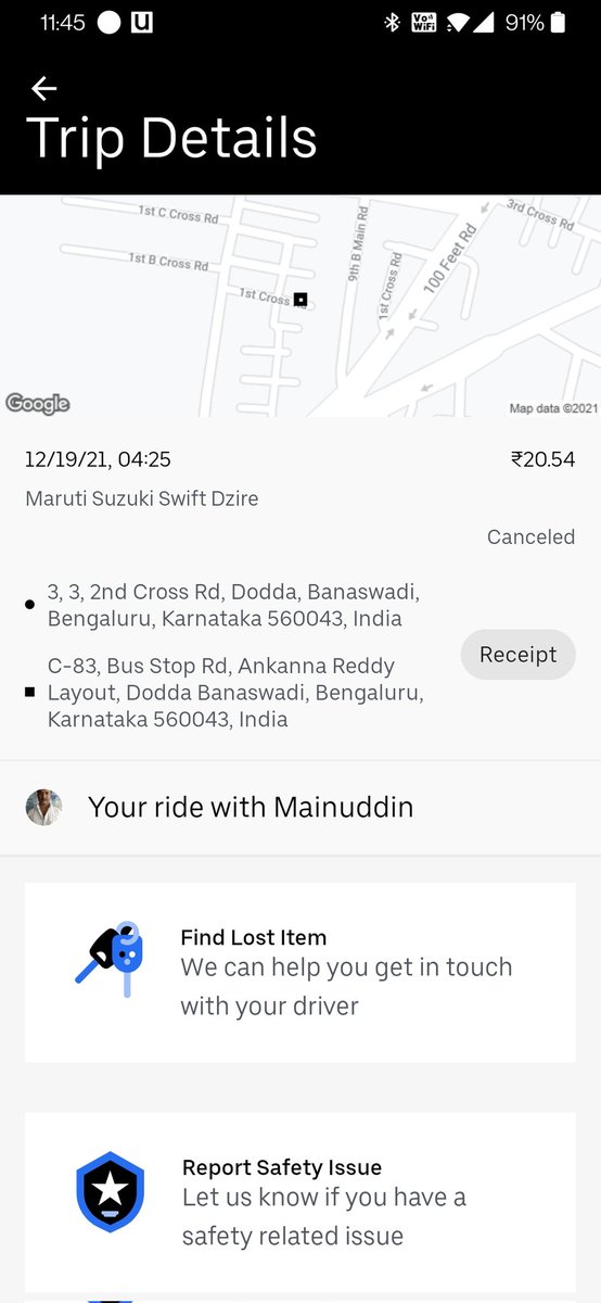 pavics2003's tweet photo. @Uber @Uber_Support @UberINSupport @Uber_India 
This is a good scheme.. Driver accepts the trip but refuses to come saying car broke down. so why did he accept the trip if he wasn't gonna come. and also refused to cancel the trip and I had to pay a cancellation fee for no fault https://t.co/j9wIoNvBd6