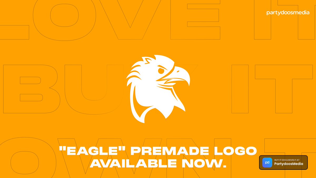 PartydoosMedia's tweet image. And.. it's HERE! 🦅

The Eagle Premade Logo is for sale NOW! For only 44,94€, this Premade Logo can be yours.

That's 40+ files, 9 different versions and more. The BEST Premade Logo YET. 🔥

Get yours NOW and get to OWN it. Commercial + Exclusive Use
partydoosmedia.com/products/logo/…
