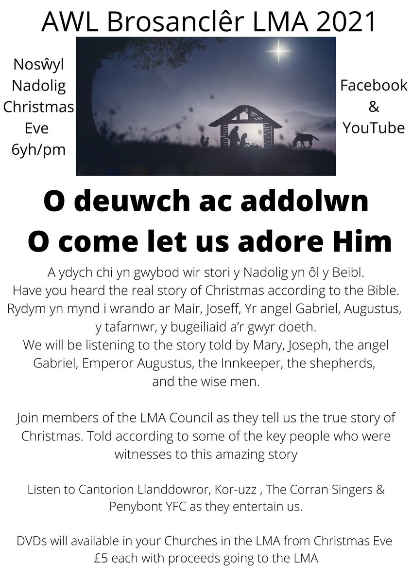 EnfysAThomas's tweet photo. Join us on YouTube on Christmas Eve at 6pm to listen to the real Christmas Story.
https://t.co/3WSJe5KSYB

#nadolig #christmas #churchinwales #awlbrosanclerlma #carmarthen https://t.co/djdcZh2nl6