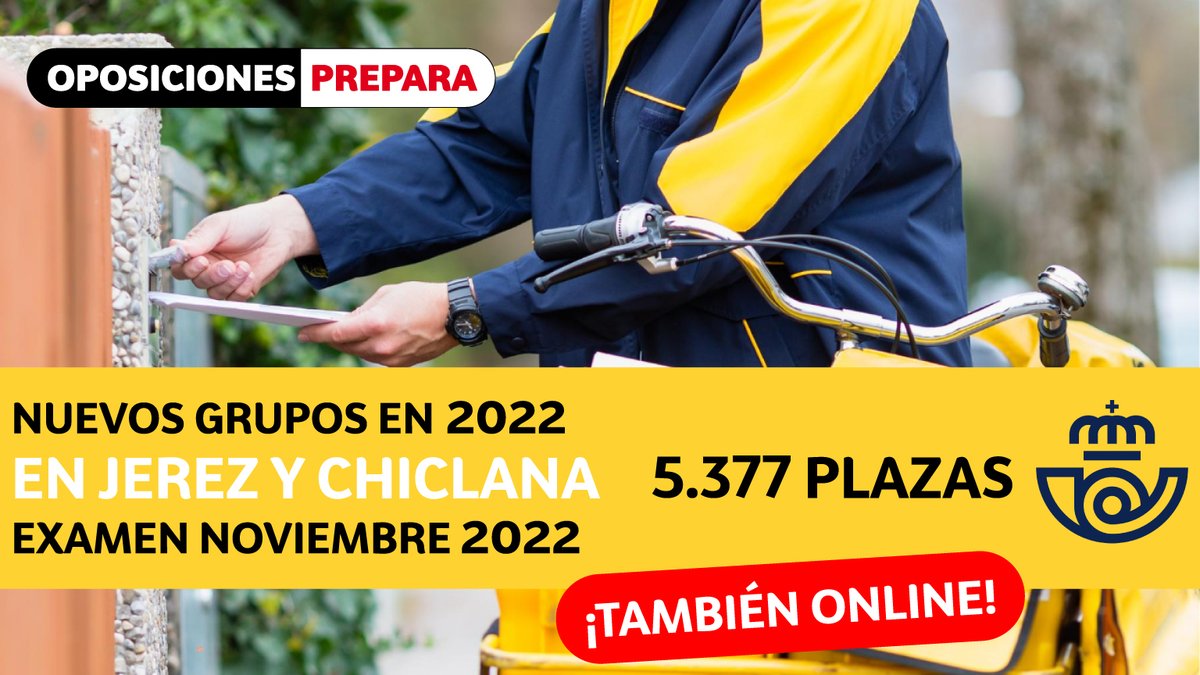 PreparaOpos's tweet photo. • Las pruebas de acceso se celebrarán previsiblemente en noviembre de 2022

• Las bases generales de la convocatoria, que se publicarán próximamente, establecerán el número de puestos a cubrir y las fases que tendrá el proceso

Correos ha anunciado hoy

https://t.co/52mEb5YCqY https://t.co/nwu8lqnG4L