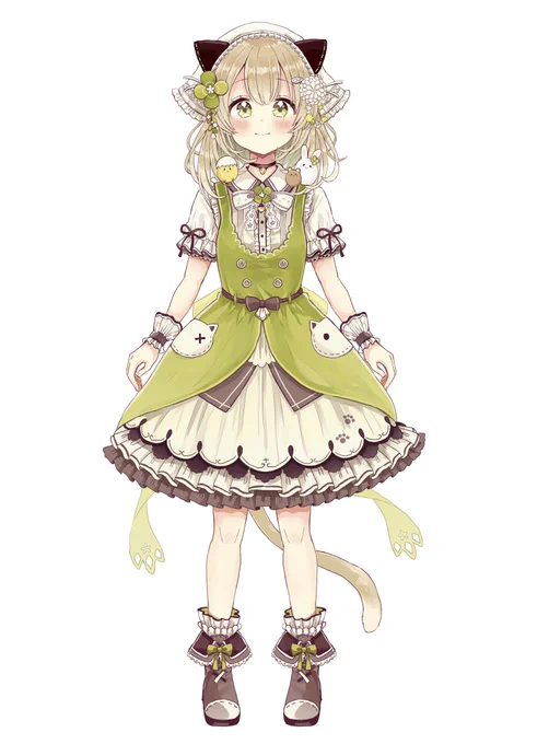 村娘ちゃんLive2D用イラストできました!来年この娘が動きます🌿 