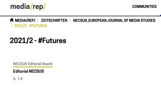 Our Autumn 2021_#Futures issue is now also available as PDF via the online repository <a href="/MediaRep_OA/">media/rep/</a> ✨

You can find all contributions to our special anniversary issue here: mediarep.org/handle/doc/181…