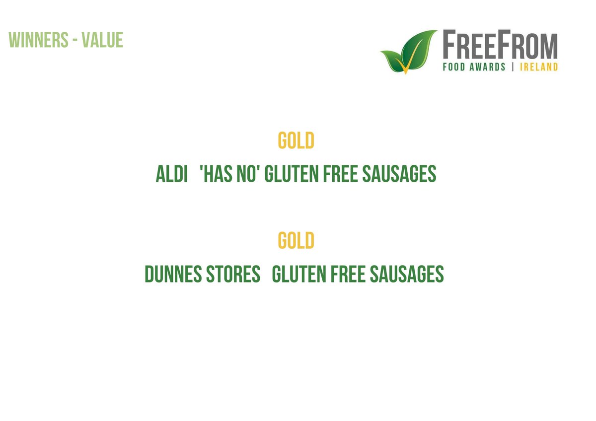 Winners of the 2021 FFFAI - Value Category: it has never been more important to award value in the products that come in. This year we have 2 excellent winners, little between them in terms of quality, price & availability #freefrom #fffai #glutenfree @Aldi_Ireland @dunnesstores