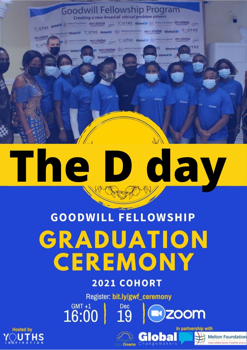 youths_inspire's tweet photo. The D is finally here. 

Please my good people join us to celebrate with these change-makers their achievements.

Let's all make this day a memorable one.
You can follow-up with the graduation through zoom by simply registering through this link: https://t.co/OIFjt4sFAd https://t.co/YLMvAJ7Hta