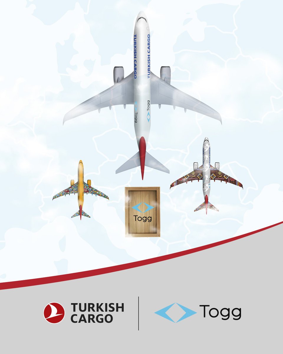 TK_TR's tweet photo. Togg'u Turkish Cargo'nun kanatları altında yurt dışına "Gururla Taşıyoruz".

21 Aralık'ta, saat 18:30'da, Togg ile Las Vegas'taki CES Fuarı'na bir yolculuğa çıkıyoruz. Siz de https://t.co/L1iZo2vOdh üzerinden kendi özelleştirdiğiniz dijital kargo uçağınızla bize katılabilirsiniz. https://t.co/oiyWwGnEOy