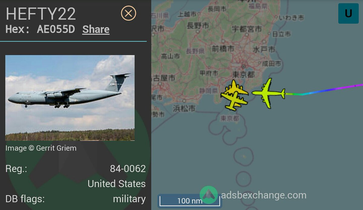 FMilcoms's tweet photo. #RCH7E1 #AE144E & #HEFTY22 #AE055D are approaching to RJTY. https://t.co/dfKkN7gaCI