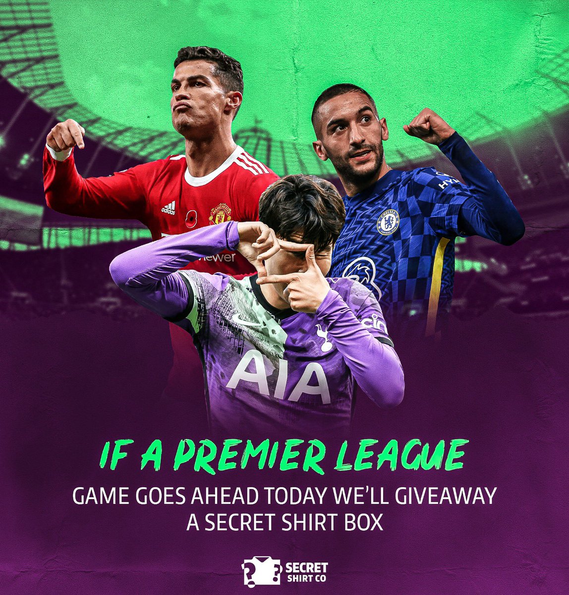 secretshirtco's tweet image. If a Premier League game goes ahead today we’ll giveaway a SecretShirt.co box 📦

To enter 👇

🔄 Retweet this tweet
🤝 Follow us

Good luck!