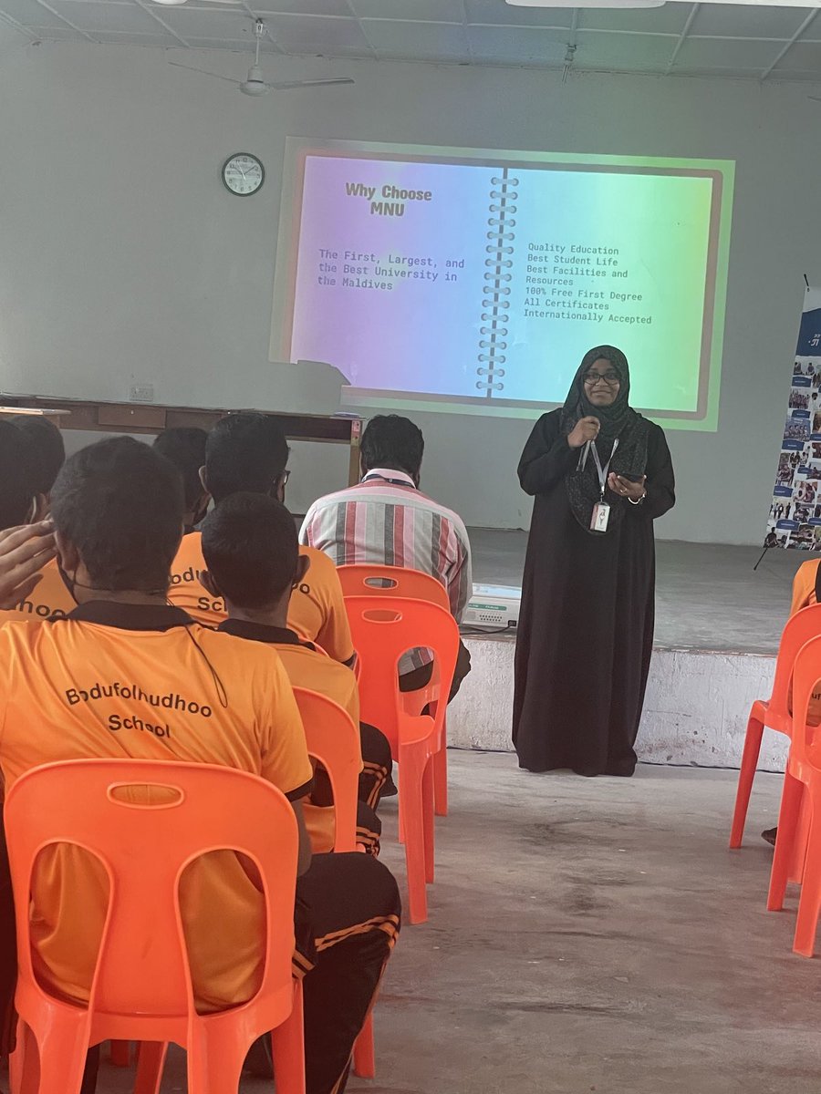 #FahiMNU, Career Guidance Program for students was held <a href="/bod_school/">Bodufolhudhoo School</a> on 19th December 2021. 

#studyatMNU #februaryintake2022 #mnusince1973 #MNU #gaumubinaakurun #buildingnationsince1973
#MNUSU
<a href="/MNUedu/">The Maldives National University</a>
<a href="/MNUSU/">MNU Students' Union</a>