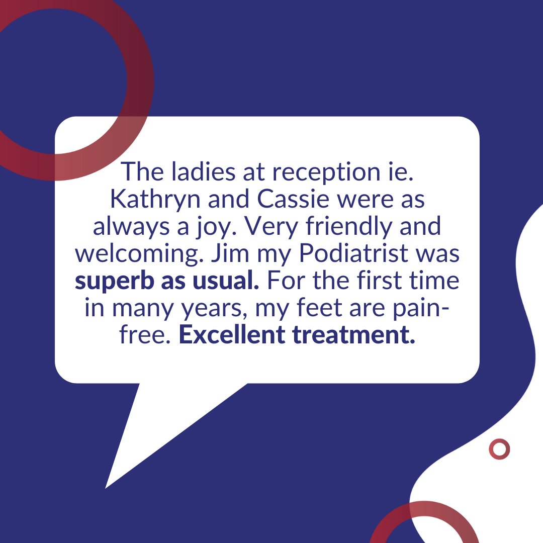 GO TEAM! 🏆
A glowing review for Kathryn, Cassie and Jim. 🙌 

Amazing job! Thank you so much to this lovely patient for taking the time to review us. Making your lives easier is what we live for! 
Plse tell your friends to book in with us.

#podiatry #goals #happycustomer