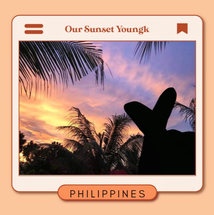 you may now start posting your beautiful sunsets!

don't forget to use the hashtag #OurSunsetYoungK and tag YoungK on Instagram! ☺️