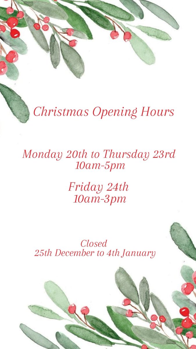 JustFairtrade's tweet photo. We are open today (Sun) 12midday-4pm. Here are our Christmas week opening hours. Stock up now as we re-open Tues 4th Jan. 
#shoplocal #Christmasgifts #Christmas2021 #SustainableLiving #fairtradegifts #Leicester https://t.co/MzQXehxUaQ