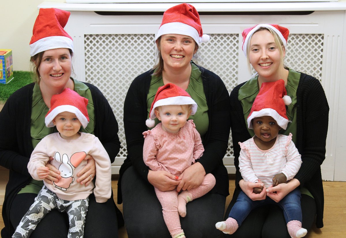 WaverleySchool's tweet photo. #Day18 of our #socialadvent! Happy Christmas from our very youngest at Waverley Nursery! 😍👶🎄#wokingham #nursery #childcare #earlyyears #finchampstead #woky https://t.co/VL3CHMaCvC