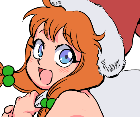 クリスマスっぽい絵かいてる 