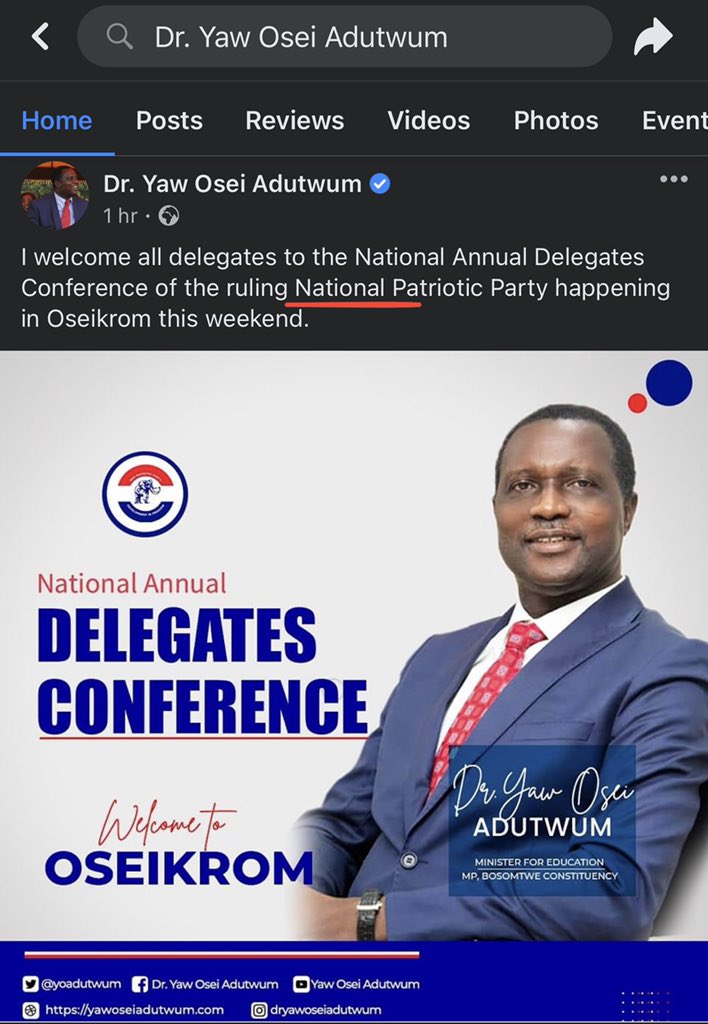 ElikemKotoko's tweet image. An Education Minister who doesn’t know the name of his own political party, agbe defu hey!

Kpordawoe!