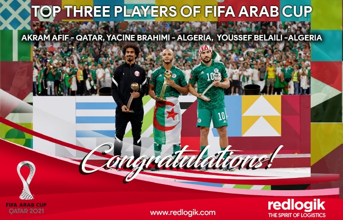 adminRedlogik's tweet photo. Your passion and zeal gave the #Arabcup 2021 a fiery energy. Your skill took the games to the next level!
Congratulations to the top three players of the FIFA Arab Cup 2021!

#fifa #FIFAArabCup #fifaarabcup2021 #Arabcup #arabcup2021 #football #footballfever #redlogik #qatar https://t.co/tD4tB8BShO