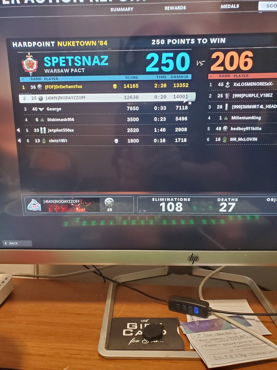 DrDefiantFox's tweet photo. Love it when I test a stream in over 6 months and it crashes 🙃🙃 Meanwhile, enjoy my 100+ kill game with my Xbox bae getting 108 kills https://t.co/p9ne5oOypK
