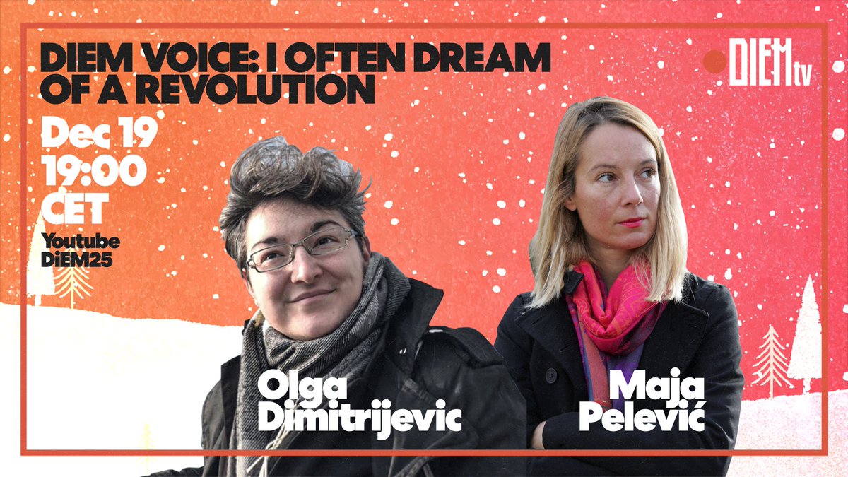🔴Tonight at 19:00 CET

I Often Dream of a Revolution — with Olga Dimitrijević and Maja Pelević

Olga and Maja talk about why the struggle against capitalism also has to be against patriarchy, privatisation, eradication of workers rights and more!

Link: youtu.be/kx6tQH7MErI