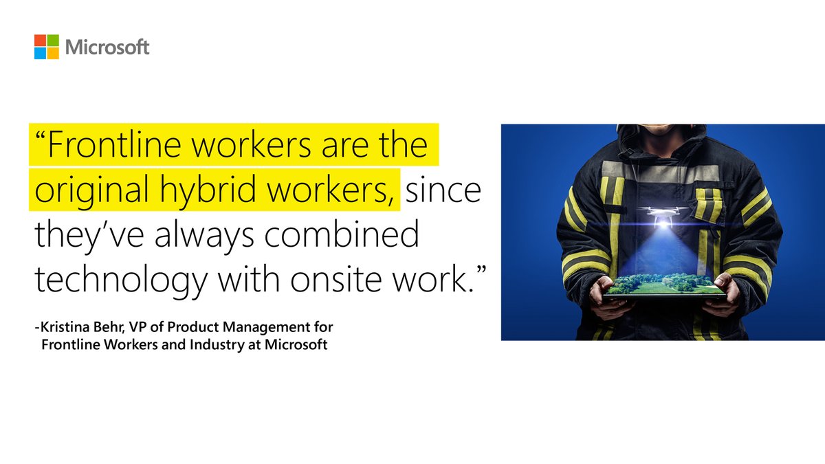 Microsoft_Saudi's tweet image. Don’t Just Celebrate Your Frontline Workers—Empower Them!” Check out #WorkLab’s latest article and learn why companies need to support frontline workers as the digital professionals they are. Discover how technology can make the difference: #HybridWork
msft.it/6010ZPAqu