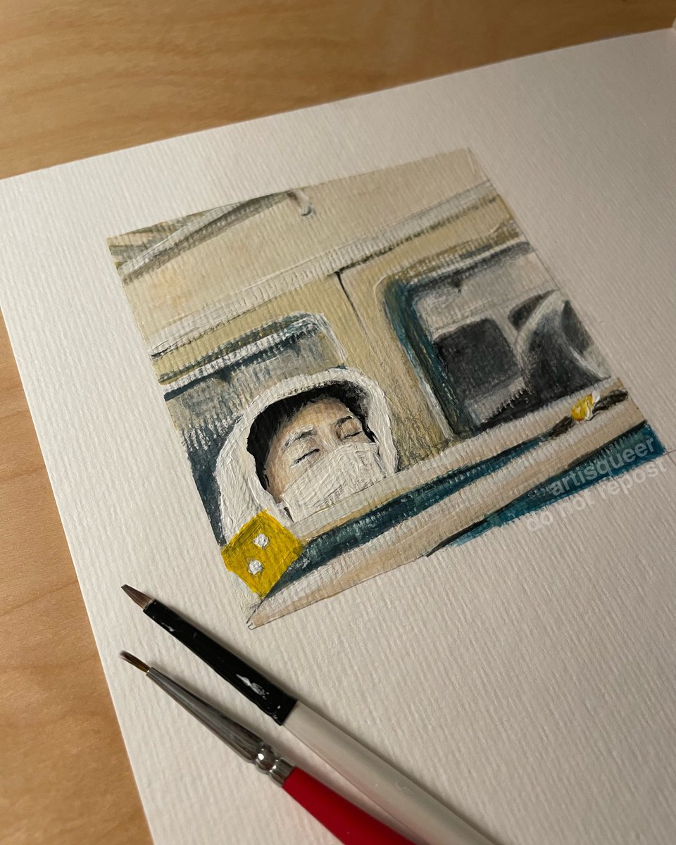 my first acrylic painting 🤍💤  

#rkive #namjoon #rm #btsfanart