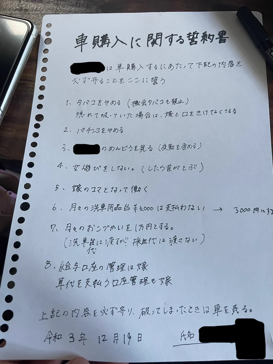 車を購入するために、嫁と悪魔の契約を結んでしまったｗｗｗ