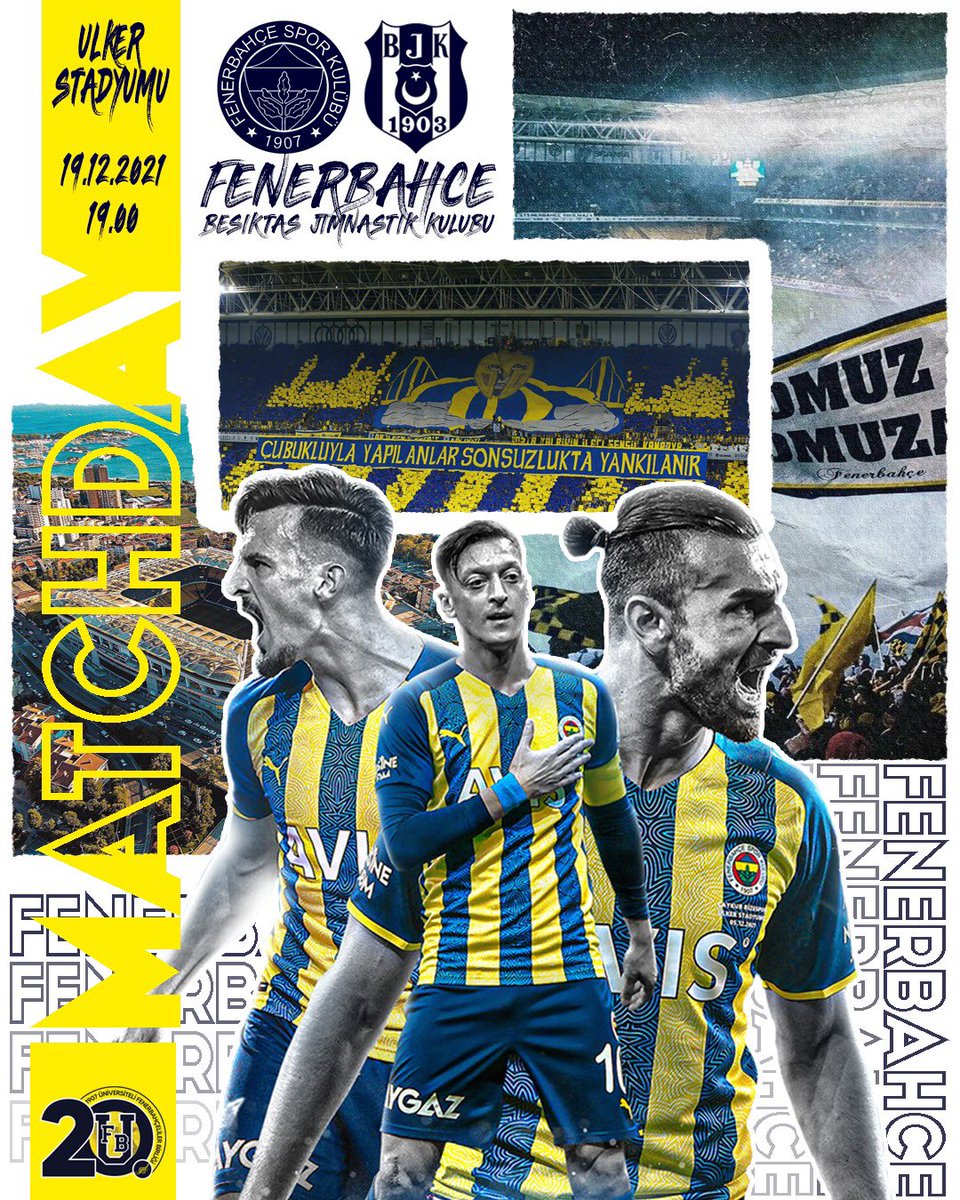 🏆 Süper Lig 17. Hafta Karşılaşması
⚽ Fenerbahçe - Beşiktaş
🏟 Ülker Stadyumu
🕙 19:00
#FenerinMaçıVar