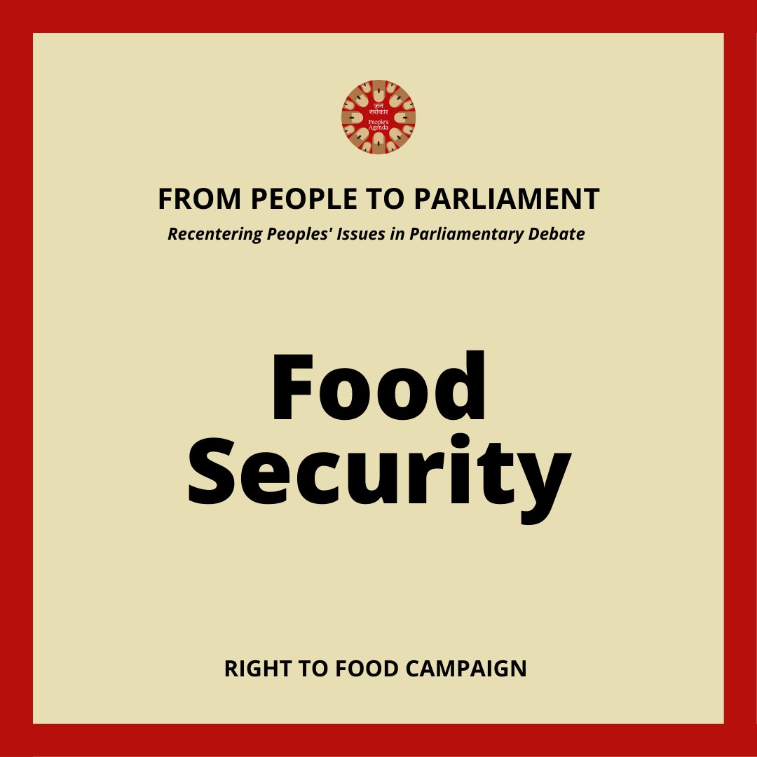 jan_sarokar's tweet photo. From People to Parliament: Recentering Peoples' Issues in Parliamentary Debate 

Issue of the Day: Food Security 
#peoplesagenda #jansarokar

@nikhilmkss @LibtechIndia @sinhadipa @birajpat @roadscholarz @meeracomposes @jeevika_shiv @AnjaliB_ @SNavatar @manojkjhadu 

Thread 👇 https://t.co/D0nMdxzJBL