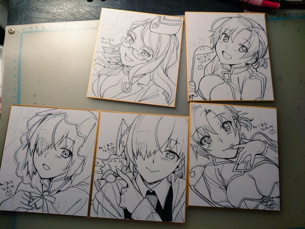 冬コミに持っていくミニ色紙増産中
リクエストのあったブーディカママとマシュ
あとコヤンスカヤはPUが来たら引かないといけないので… 