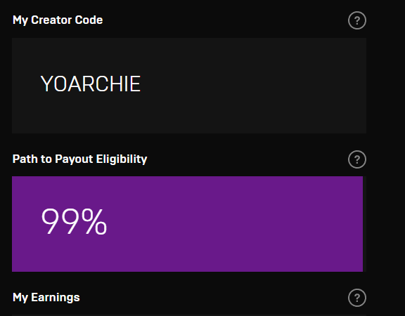 archieszn's tweet photo. 1% away from reaching creator code payout if you support make sure to use code "YoArchie" it actually goes a long way 🖤 https://t.co/C98epTMiAZ