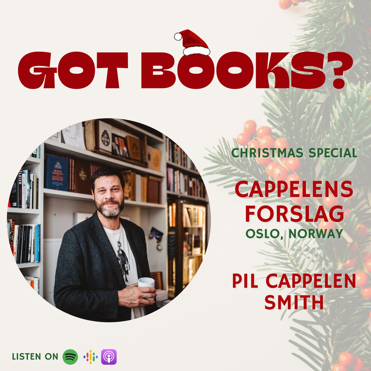 GotBooksPodcast's tweet photo. Here we go, the final 2 episodes in our Christmas Advent Calendar Series! 2 great chats with booksellers from @GoldenHareBooks and @Forslaget which I hope you'll enjoy over a nice cup of your Christmassy beverage of choice. https://t.co/EvpqChoJOY 
#podcast #books #bookshop https://t.co/jwylF18UYi