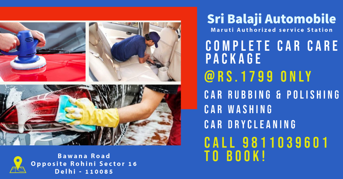 SriBalajiAuto's tweet photo. Complete Car Care Package at just Rs.1799/- (Original Cost Rs.2500) It includes:
• Car Rubbing &amp; Polishing
• Car Dry-cleaning &amp;
• Car Washing 
Call 9811039601 or 93555-00098 to Book.
#carcare #car #carlovers #carrepair #carwash #carmechanic #mechanic #carrubbing #carpolishing https://t.co/aLhlC66edM
