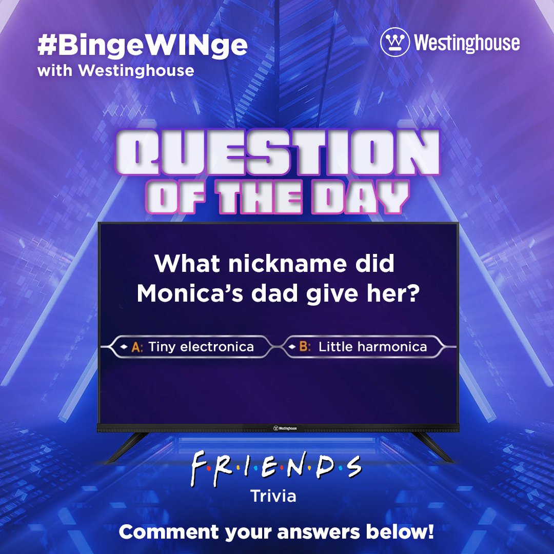 How much do you know about the all-time favourite sitcom?

Comment the right answer and win prizes!

#Contest #BingeWINge #FriendsTrivia #WestinghouseContest #Westinghouse #WestinghouseTV #WestinghouseElectronics #WestinghouseIndia #WestinghouseTVIndia #WestinghouseSmartTV