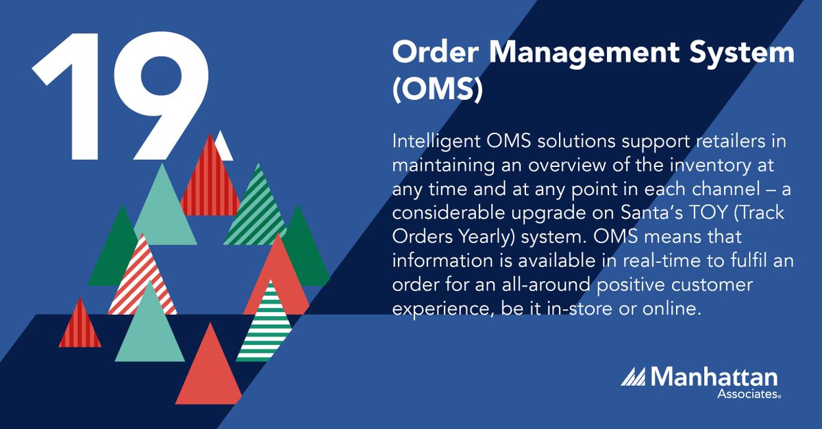 gleybourne's tweet photo. #OMS is the brain of #retail seeking out #inventory for holiday happiness both at a consumer level (speed & accuracy) & at a retailer level (optimised routing). Have you got a new OMS on your gift list this year?
@ManhAssocNews
#PushPossible
https://t.co/Mutbwo5jAB https://t.co/Vi5C6qtujU