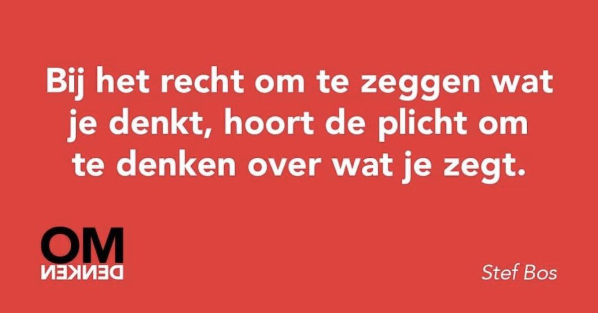 Niets aan toe te voegen… #omdenken