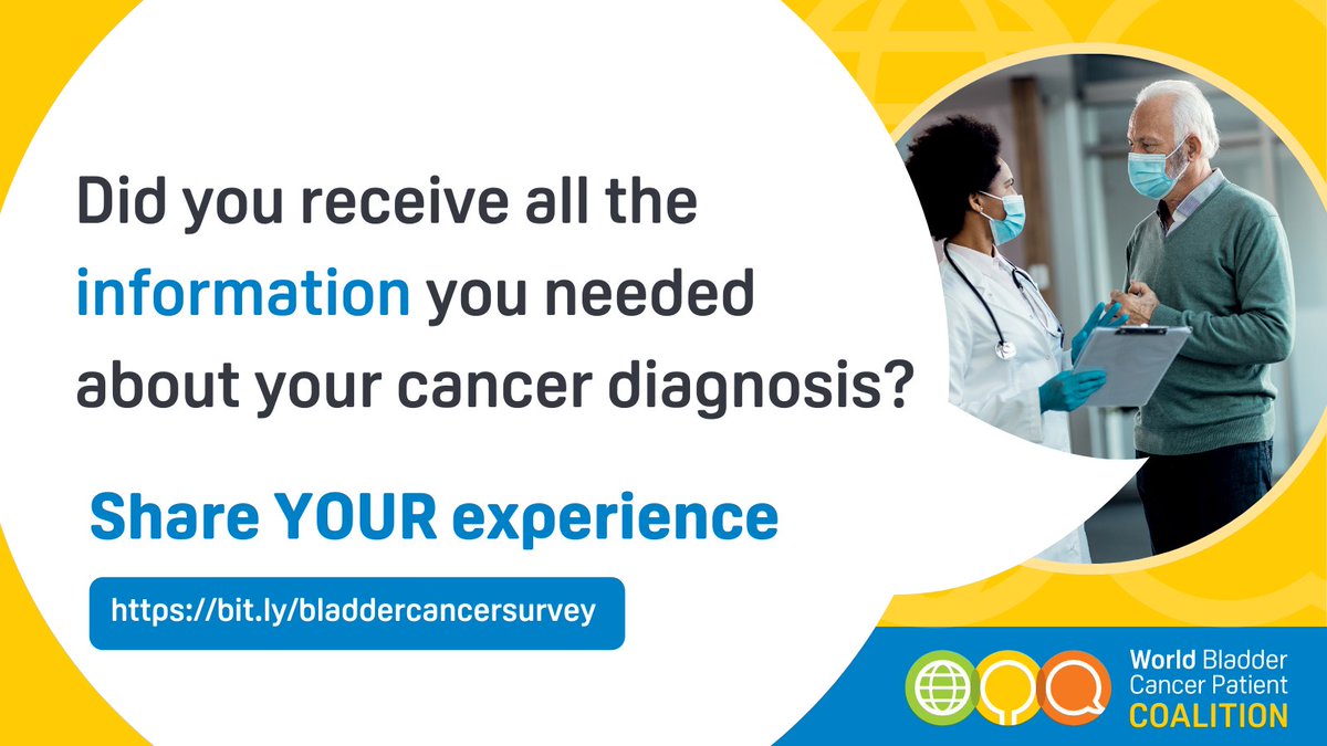 WorldBladderCan's tweet photo. Calling on the #Bladdercancer community to participate in our global #BladderCancerSurvey.
Your voice will help us to better represent cancer patient voice worldwide ๐๐๐
Your experience matters โ๐ https://t.co/tnycAGlaV5 (available in Arabic and ๐ฌ๐ง๐ช๐ธ๐ซ๐ท๐ฎ๐น๐ฏ๐ต๐ต๐น๐ณ๐ด๐ฎ๐ณ๐ท๐บ๐ต๐ฑ) https://t.co/eK8mbQzYro