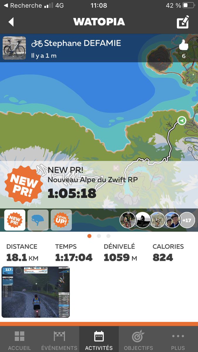 midoman13's tweet photo. Dimanche cyclisme sur @GoZwiftFR : record personnel sur l’ascension de @alpedhuez 💪🏻✅ #Zwift #FunIsFast https://t.co/eUTXMOe6NH