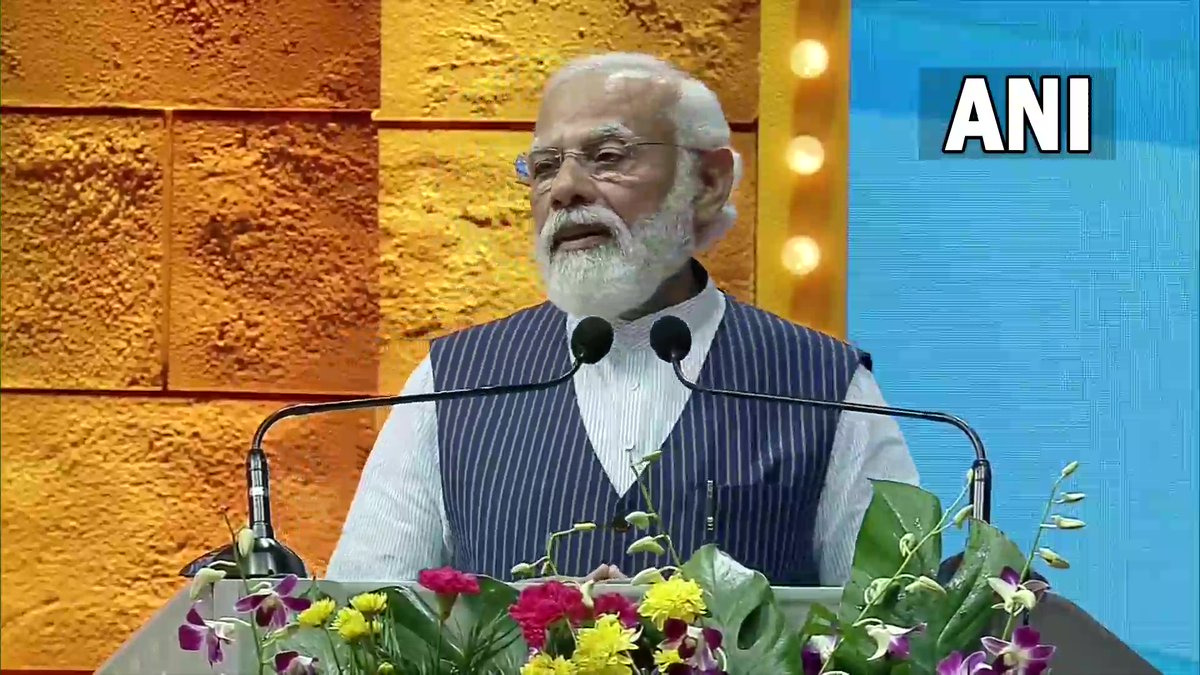 ANI's tweet photo. Some time ago, I went to Italy and Vatican City. There I also had the opportunity to meet Pope Francis. I invited him to visit India, to which Pope Francis said “This is the greatest gift you have given me” This is his love for India's diversity, our radiant democracy: PM Modi https://t.co/9aWMiv5GYq