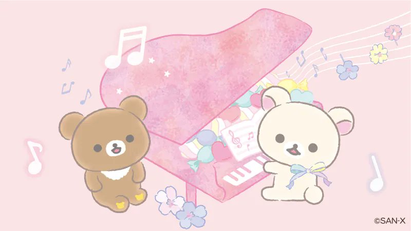 「いっしょに歌おう🎹くまま〜🎵 」|リラックマごゆるりサイト公式のイラスト