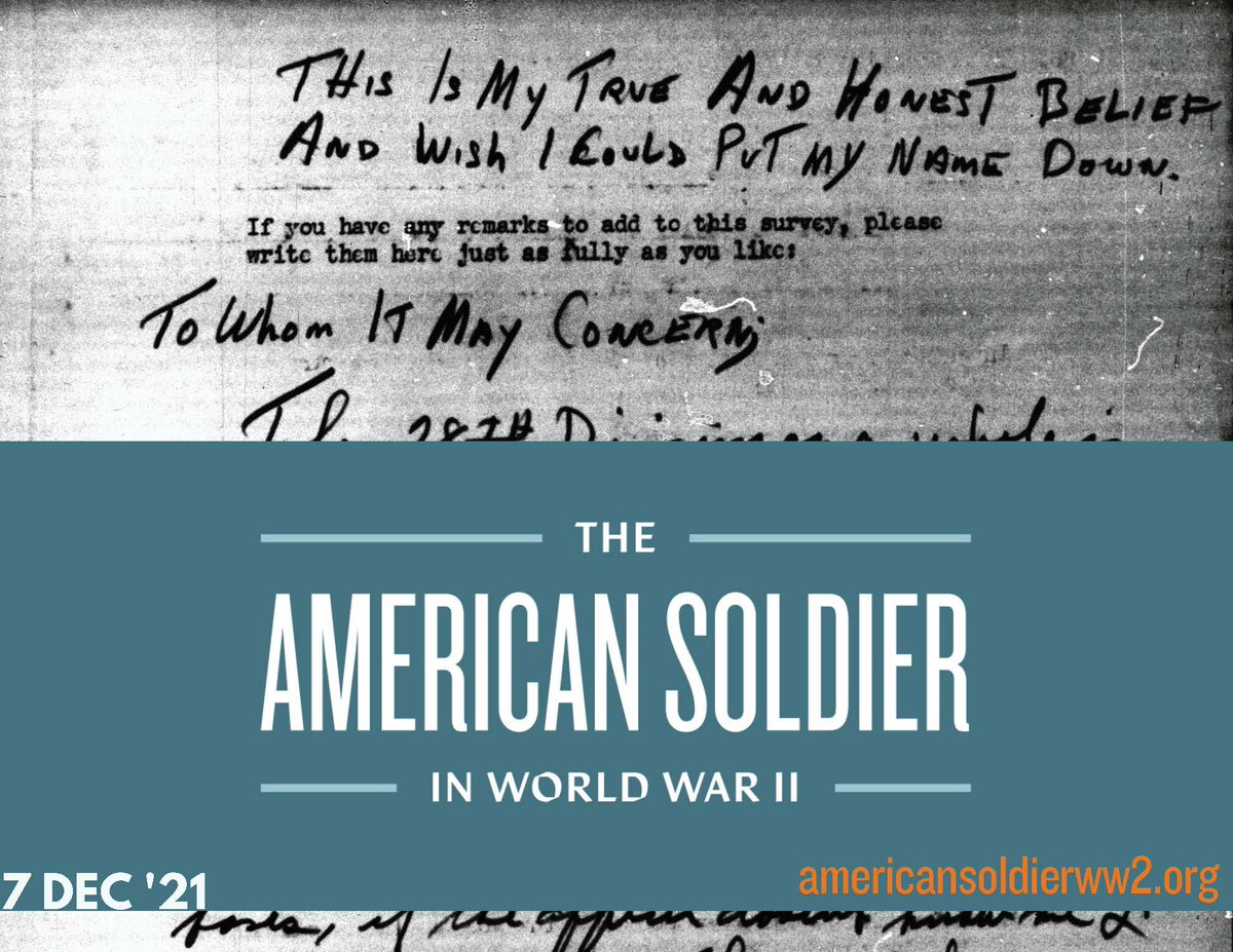 Today we are excited to announce americansoldierww2.org.  Funded by <a href="/NEHgov/">National Endowment for the Humanities</a>, the site has been made possible by nearly 7,200 <a href="/the_zooniverse/">The Zooniverse</a> "citizen archivists" from around  the world. 

Explore the opinions of tens of thousands of #WWII soldiers in their own, uncensored words.