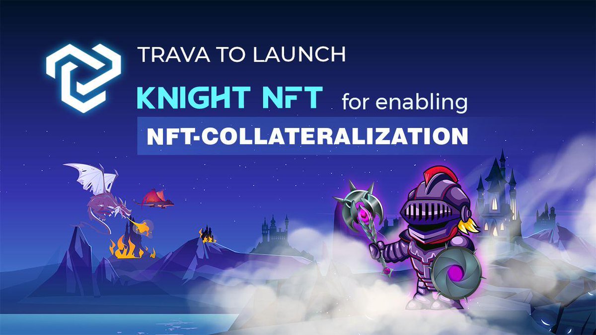 trava_finance's tweet photo. Trava to launch Knight NFT for enabling NFT-collateralization
🏹We are proud to introduce Trava Knight NFT to all of our users.
🔹Our Vision for Trava Knight NFT
🔹Trava NFT Marketplace
🔹Benefits for Knight NFT Holders
🔹Tentative Plan
👉Read more: https://t.co/i8Sd6OoaGY
#NFT https://t.co/BoMmZ9BMRB