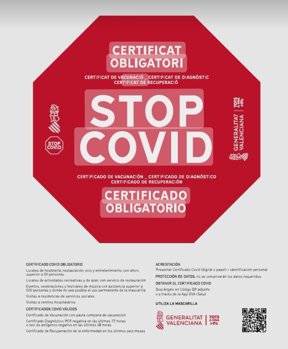 foreverhappy37's tweet photo. Locales con +50 aforo obligados a pedir #CertificadoCovid y quien no lo lleva xq no esta vacunado se va al bar de enfrente que tiene menos de 50 de aforo... @ximopuig @monicaoltra O todos o ninguno!! https://t.co/BeLtDsnKLE