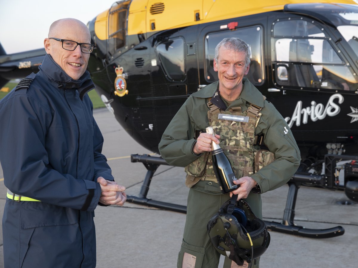 RAF Shawbury (@raf_shawbury) on Twitter photo Thursday 2nd December 2021 was the last day in uniform for Flight Lieutenant Douglas Brown.
His <a href="/RoyalAirForce/">Royal Air Force</a> career as a helicopter pilot has spanned 37 years and 9200 flying hours, of which 3000 were instructional.
Thank you for your Service Flt Lt Brown. Thursday 2nd December 2021 was the last day in uniform for Flight Lieutenant Douglas Brown.
His <a href="/RoyalAirForce/">Royal Air Force</a> career as a helicopter pilot has spanned 37 years and 9200 flying hours, of which 3000 were instructional.
Thank you for your Service Flt Lt Brown.