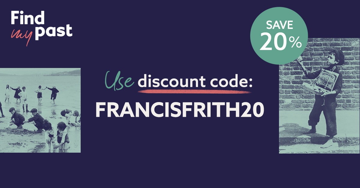 We know that many of our customers are keen family historians, so we're pleased to share a fantastic offer from our partners <a href="/findmypast/">Findmypast</a>.

Use the code FRANCISFRITH20 to claim a 20% discount on any of their subscriptions until 31/12/21.

findmypast.co.uk/subscribe?prom…
