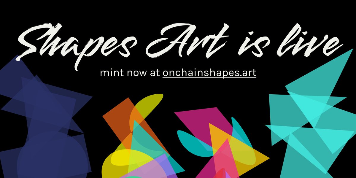 ✨Minting is LIVE now!✨
at onchainshapes.art