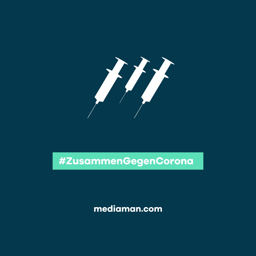 Kleiner Pieks, große Wirkung: Wir unterstützen die Impfkampagne der Bundesregierung. Rein in den Arm. Raus aus der Pandemie. Alle zusammen! #ZusammenGegenCorona