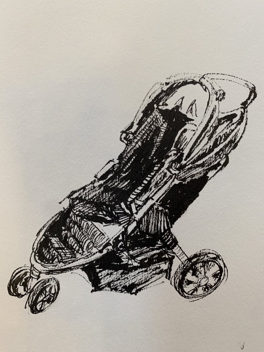 Quick sketches with Fude pen and ink wash 
